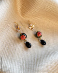 AG-X24N21 Gold Black Earring