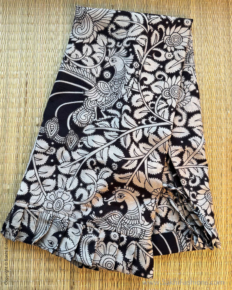 PT-S20278 Black Kalamkari Petticoat