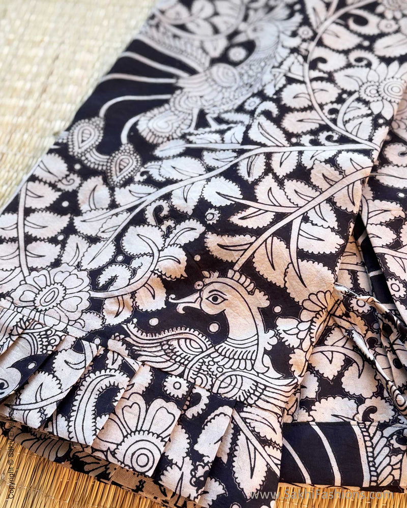 PT-S20278 Black Kalamkari Petticoat