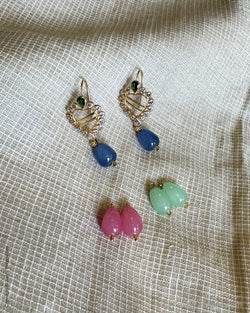 AG-X11702 Blue Gold Earring