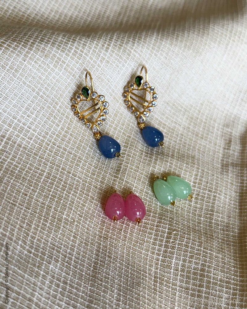 AG-X11702 Blue Gold Earring