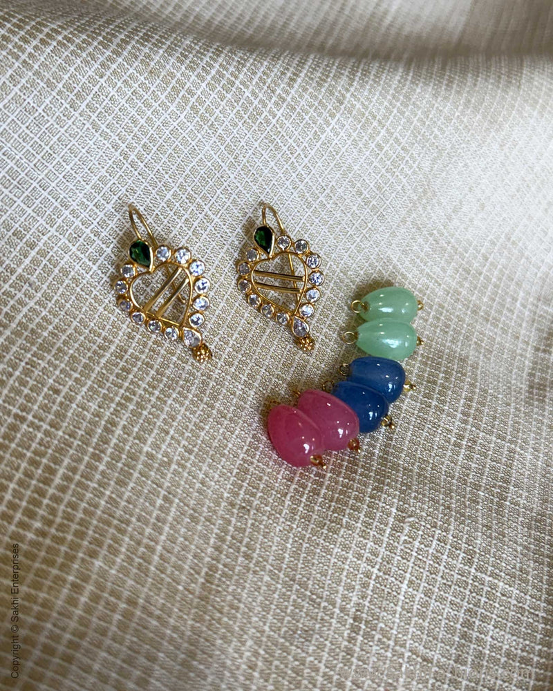 AG-X11702 Blue Gold Earring