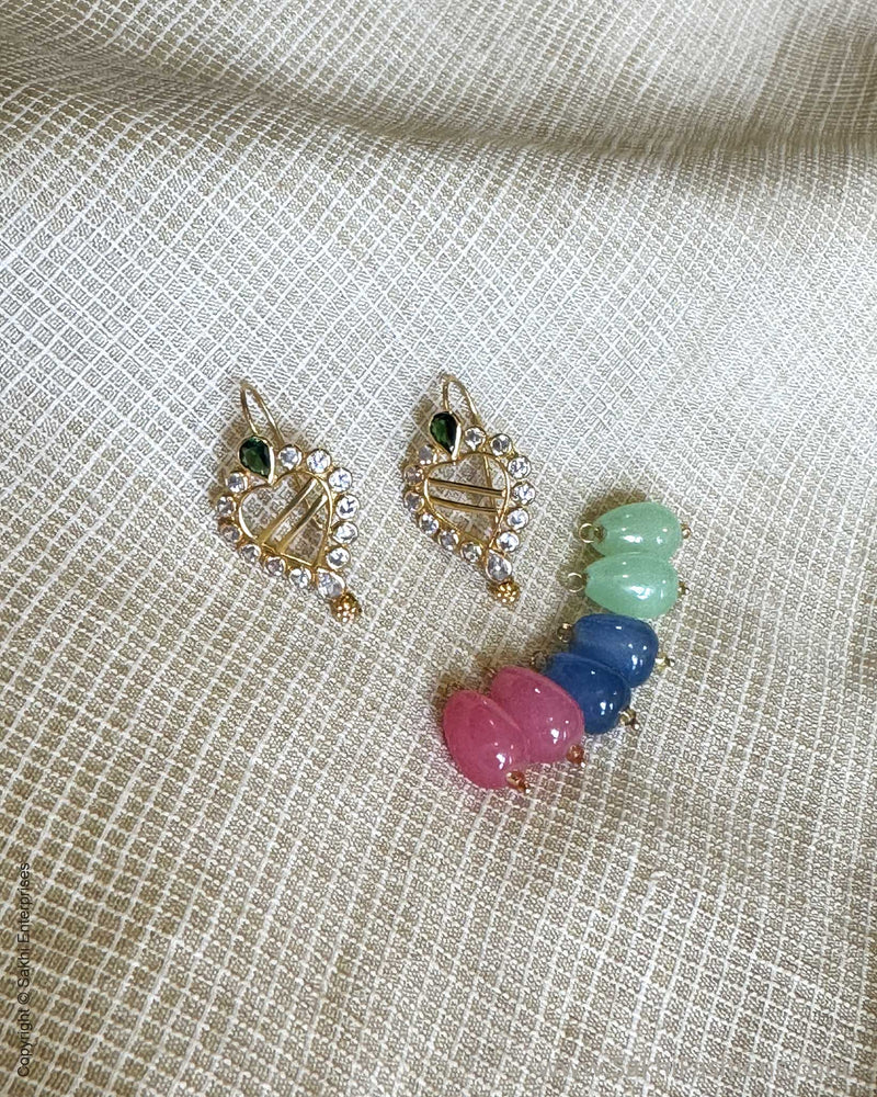 AG-X11702 Blue Gold Earring