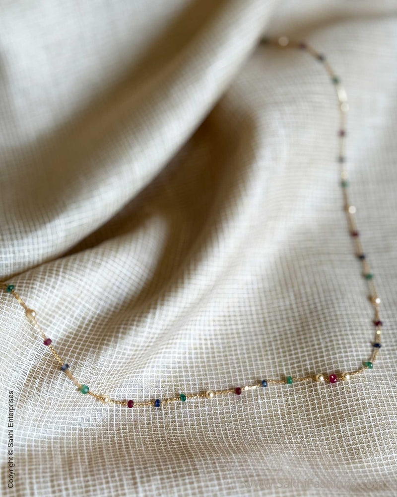 AG-X11716 Navarathan Gold Chain