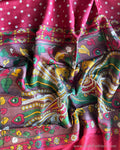 DP-X12777 Polka Kalamkari Tussar Sari