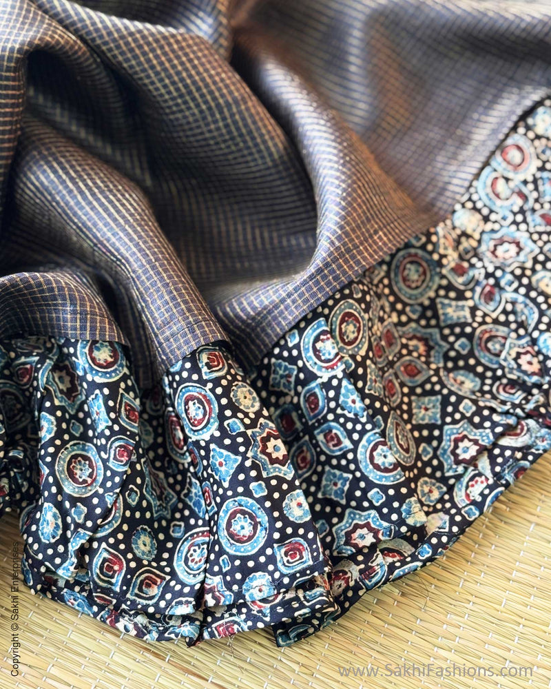 DP-X10493 Black Tussar Sari