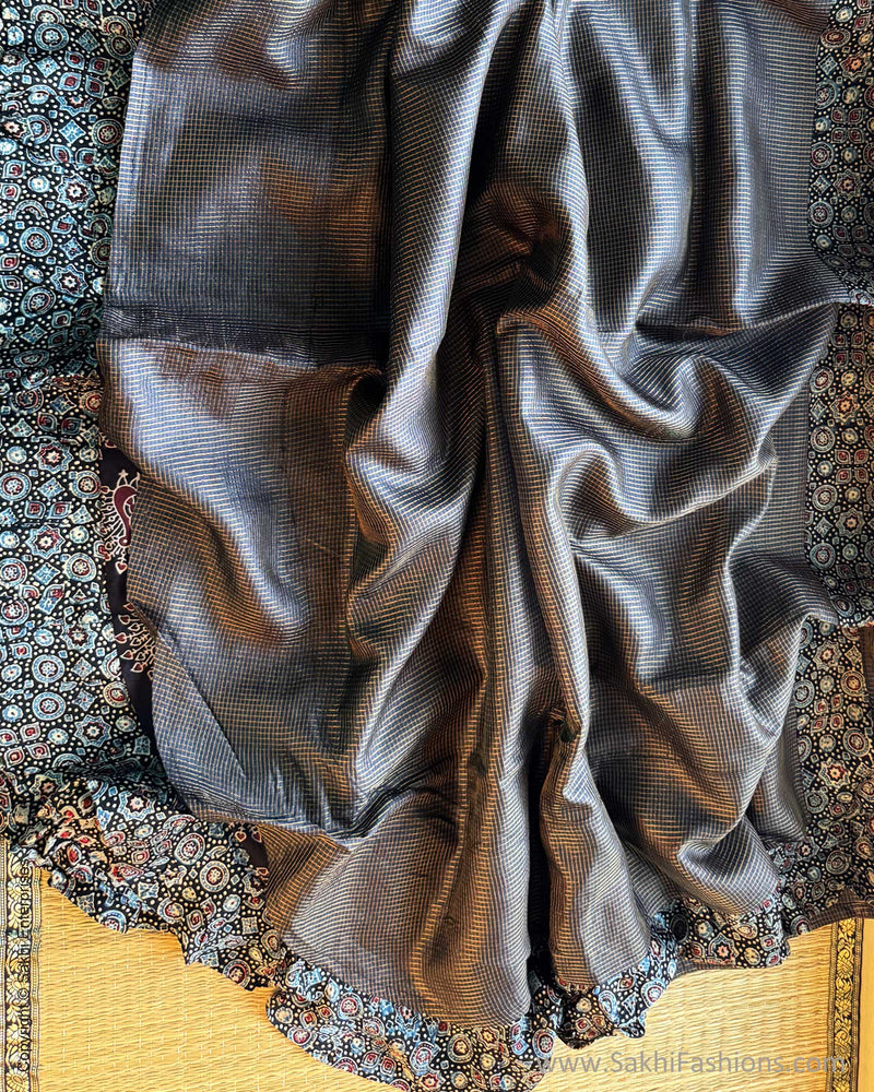 DP-X10493 Black Tussar Sari