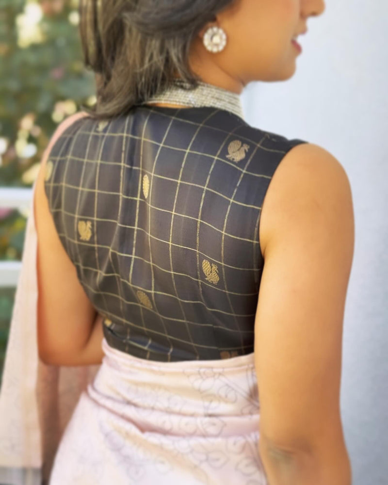 EE-W16641 Kanchi Kalam Print Sari