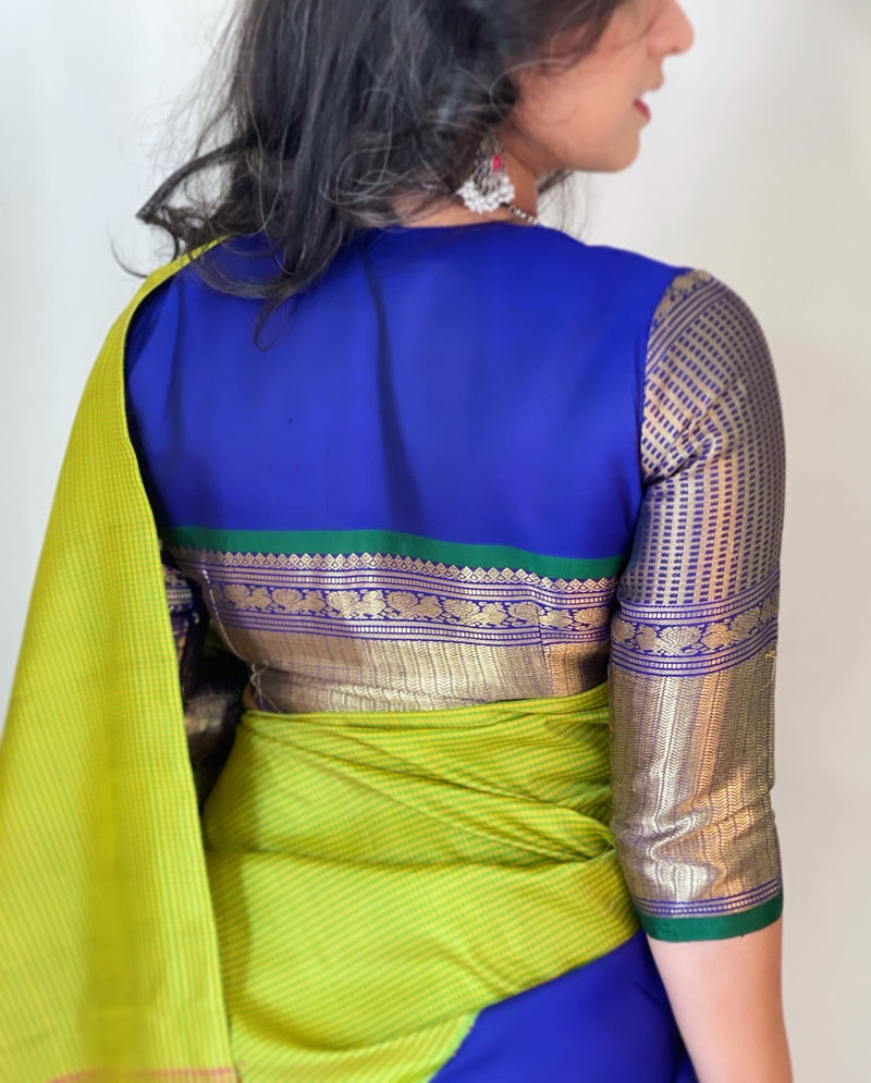 EE-W08277 Kanchi Royal Blue sari