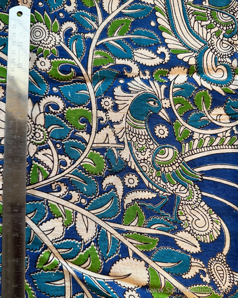 BL-S11909 - Blue pure Silk Blouse Fabric