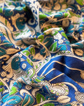 BL-S11909 - Blue pure Silk Blouse Fabric