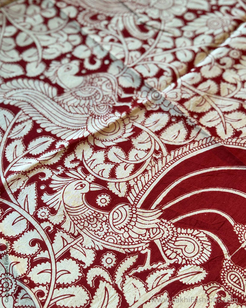 EE-R21666 - Maroon pure Silk Blouse Fabric