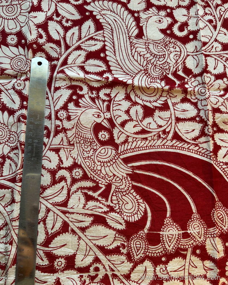 EE-R21666 - Maroon pure Silk Blouse Fabric