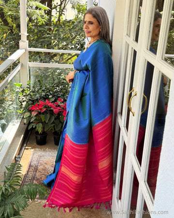 EE-X13889 Blue Kanchi saree