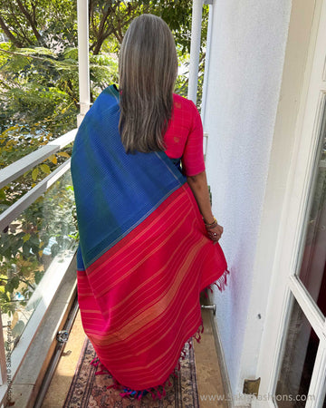 EE-X13889 Blue Kanchi saree
