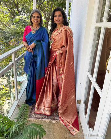 EE-X14470 Red Paithani Silk Kota Sari