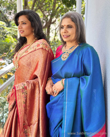 EE-X14470 Red Paithani Silk Kota Sari