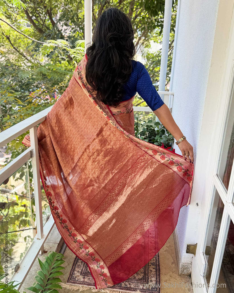 EE-X14470 Red Paithani Silk Kota Sari