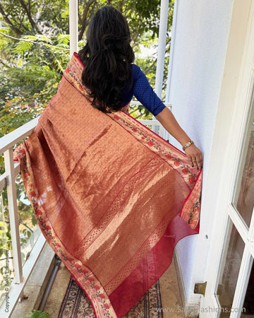 EE-X14470 Red Paithani Silk Kota Sari