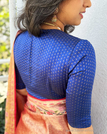 EE-X14470 Red Paithani Silk Kota Sari