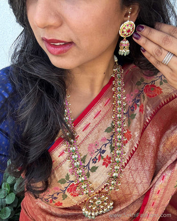 EE-X14470 Red Paithani Silk Kota Sari