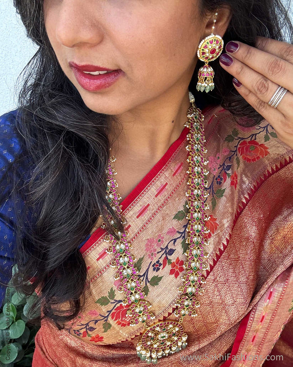 EE-X14470 Red Paithani Silk Kota Sari