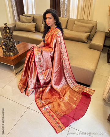EE-X14470 Red Paithani Silk Kota Sari