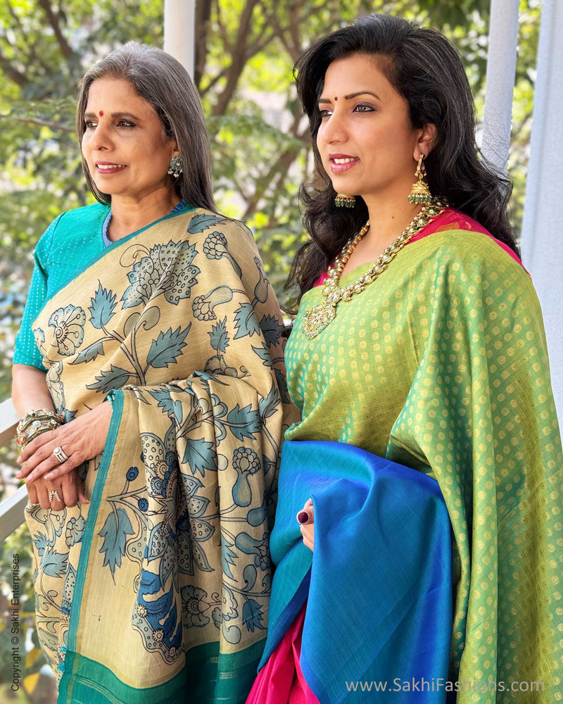 EE-X14203 Kalamkari Kanchi Silk