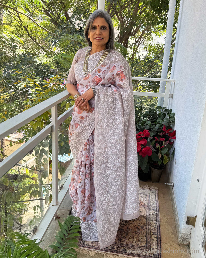 DP-X14403 Lucknowi Green Kota sari