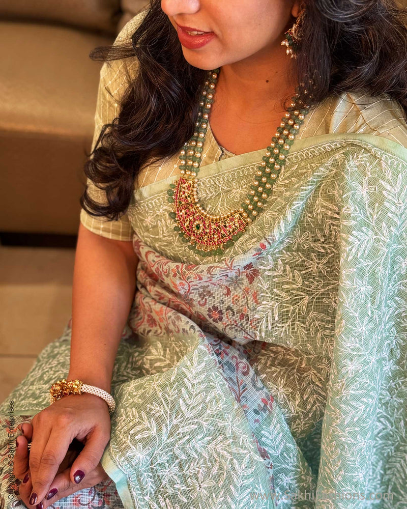 AJ-X15100 Pearl Green Necklace