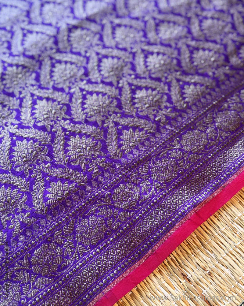 DP-X15165 Purple Banarsi Dupatta