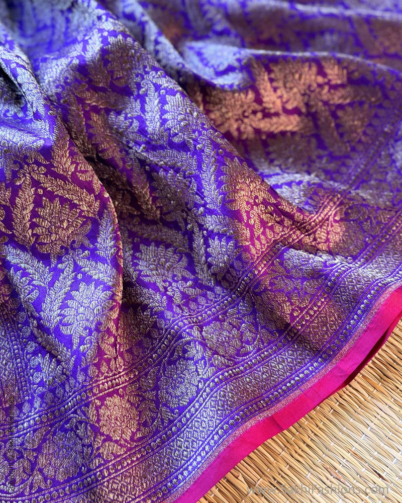 DP-X15165 Purple Banarsi Dupatta