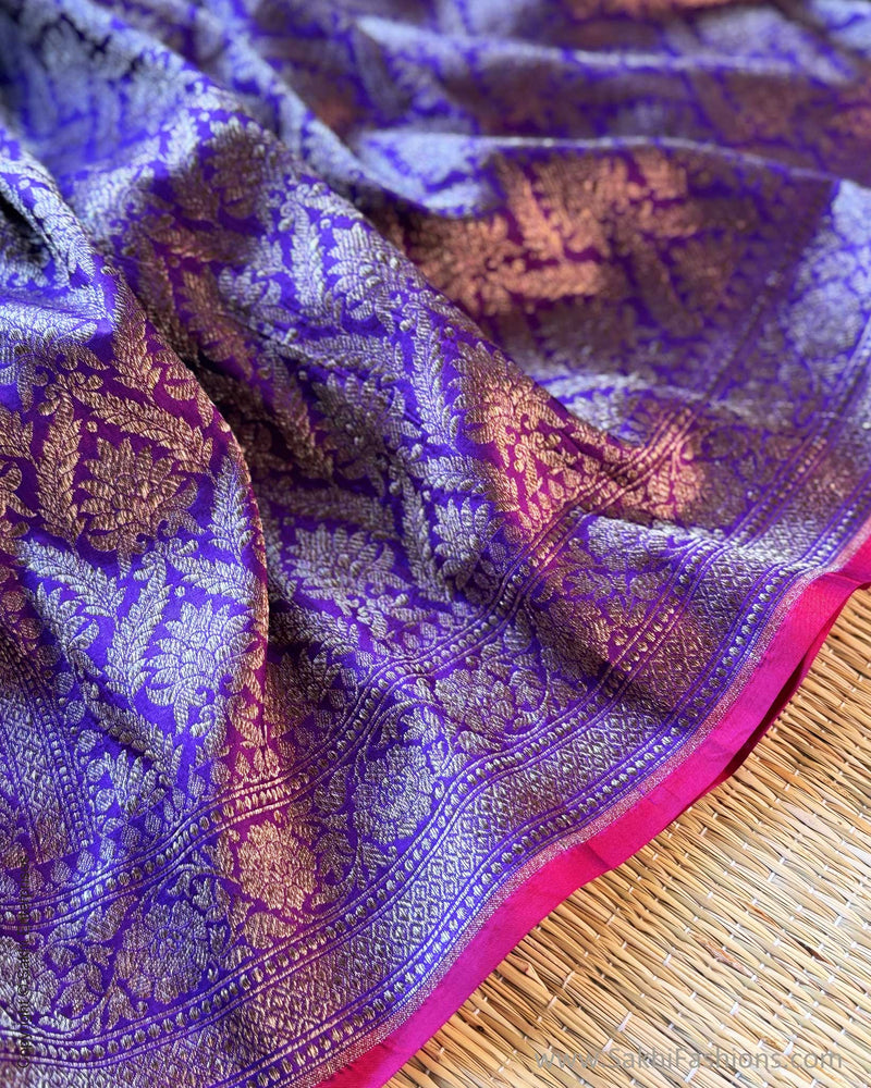 DP-X15165 Purple Banarsi Dupatta