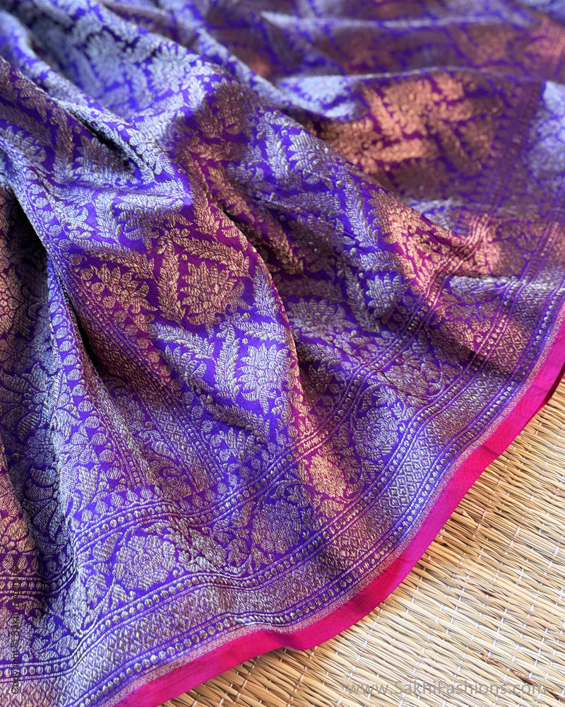 DP-X15165 Purple Banarsi Dupatta