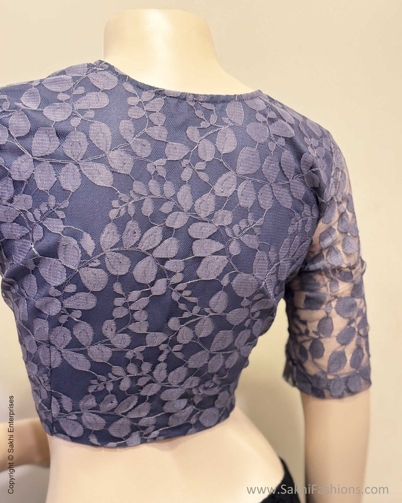BL-W07046 Grey Lace Blouse