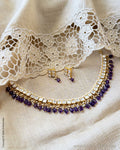 AJ-X15042 Purple Kundan Necklace