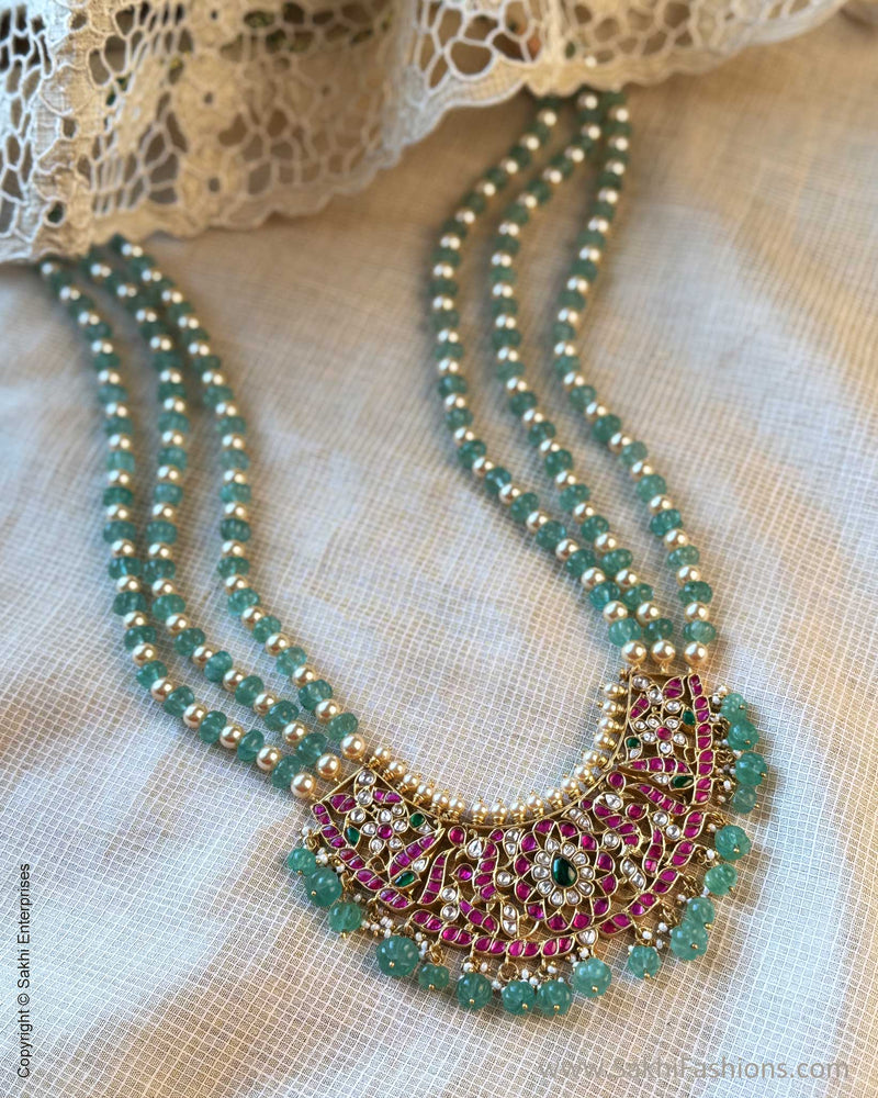 AJ-X15100 Pearl Green Necklace