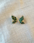 AJ-X15524 Green Butterfly Earring