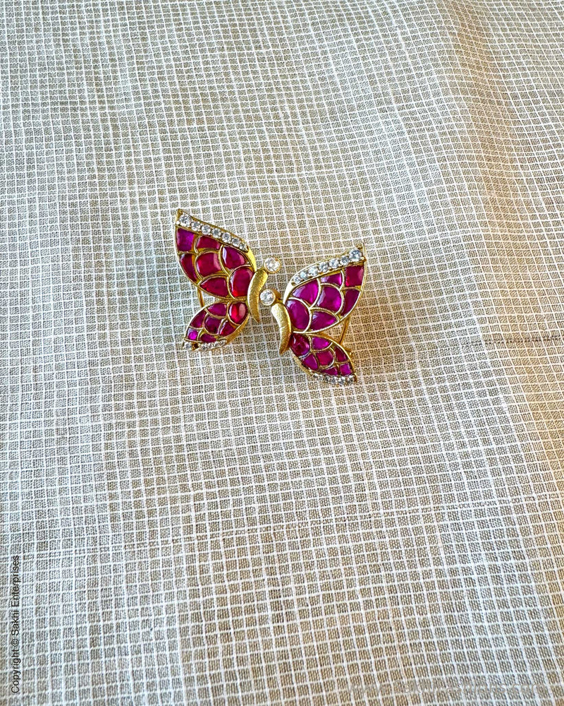 AJ-X15522 Pink Butterfly Earring