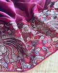 DP-X15589 Maroon Kalamkari Cutwork sari