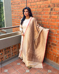 EE-X15899 Cream Banarsi Dupatta