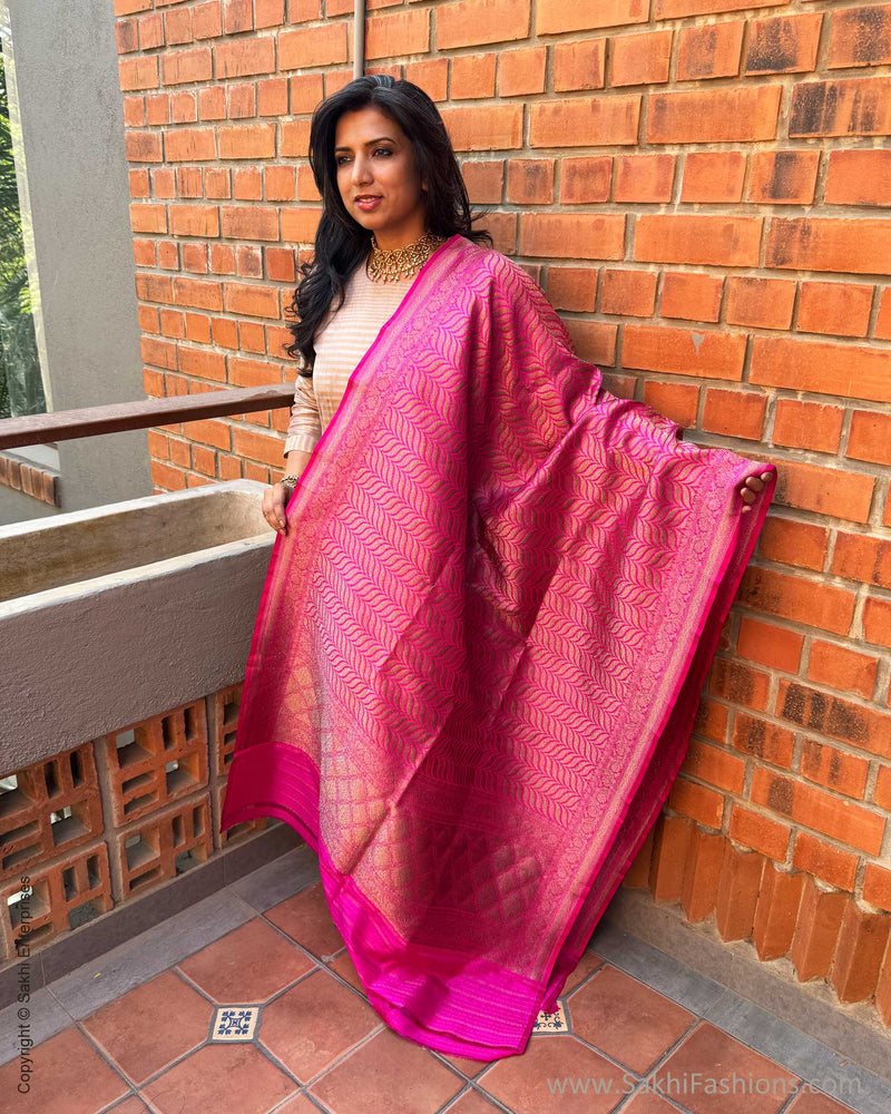 DP-X15162 Pink Banarsi Dupatta