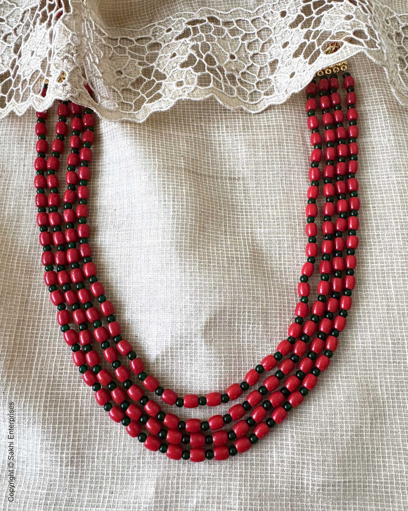 AJ-X13842 Coral Beeds Mala