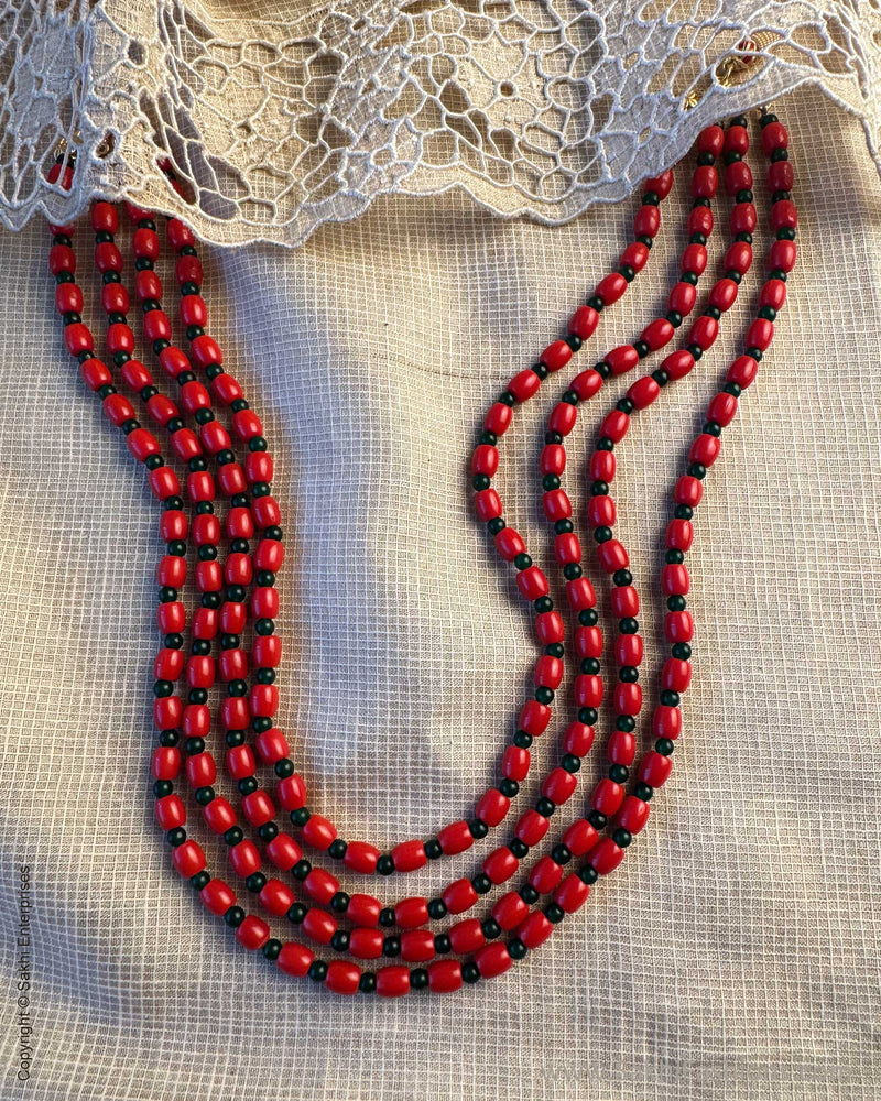 AJ-X13842 Coral Beeds Mala