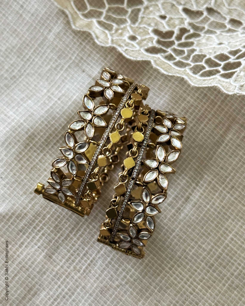 AS-X15753 Silver Gold Bangle