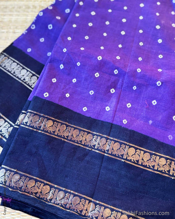 EE-X15967 Purple Sungudi sari