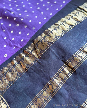 EE-X15967 Purple Sungudi sari