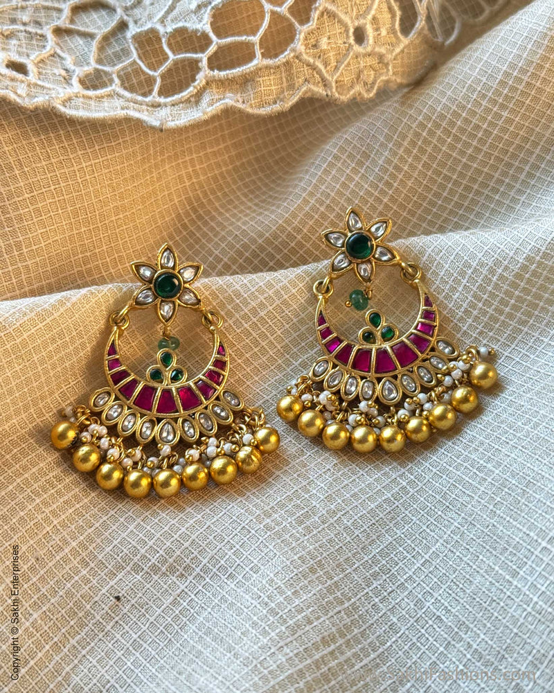 AJ-X15725 Gold Chandbali Earring