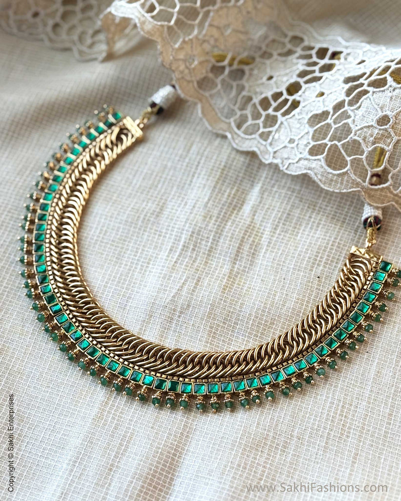 AJ-X17120 Green Necklace Set
