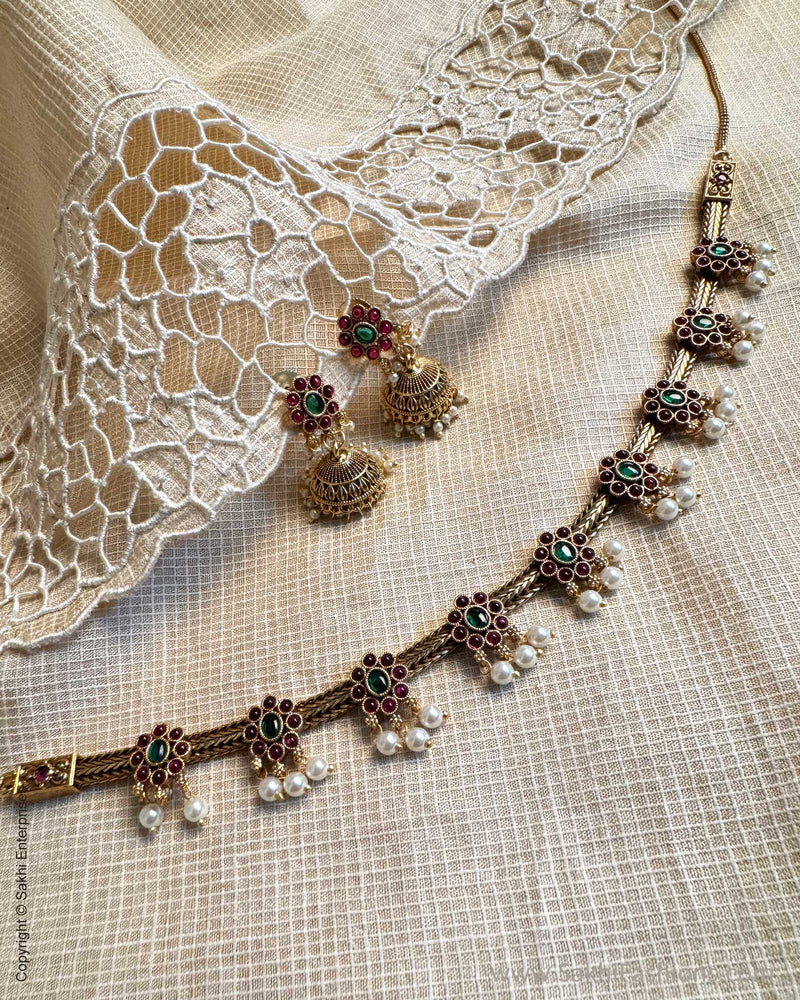 AJ-X11092 Gold Necklace set